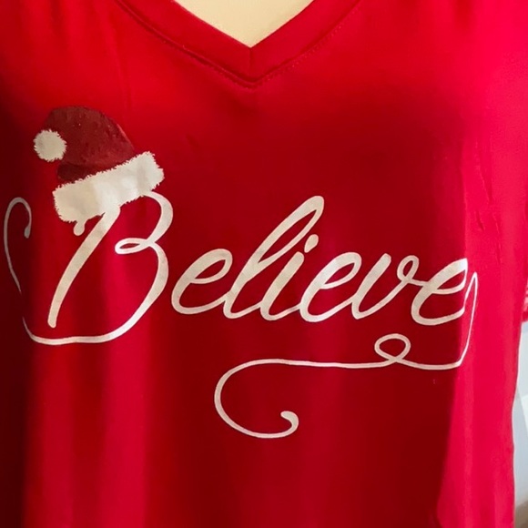 NWT - Apt9 Christmas T-shirt “Believe” - Picture 2 of 5
